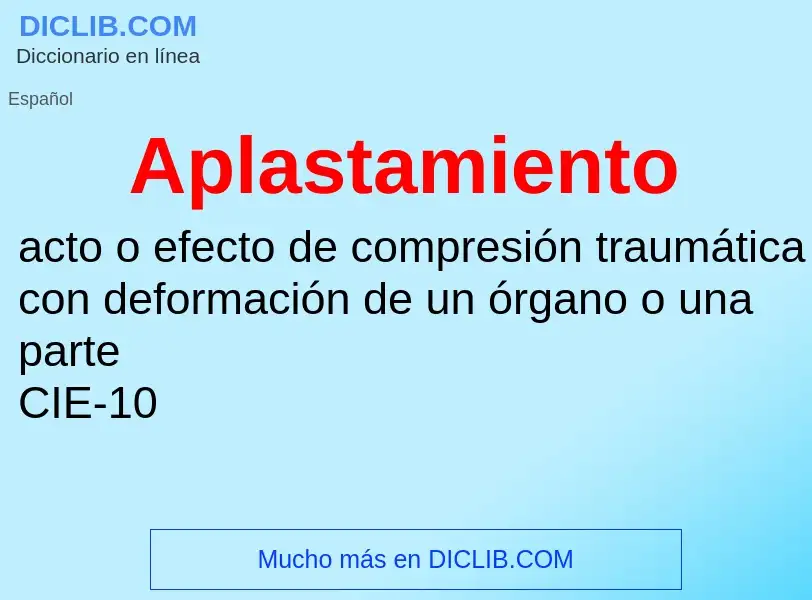 Wat is Aplastamiento - definition