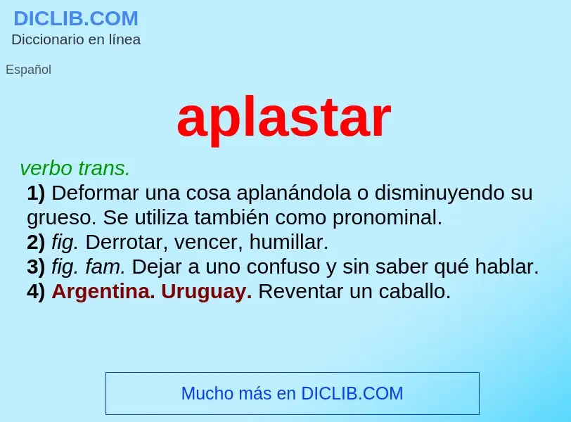 Wat is aplastar - definition