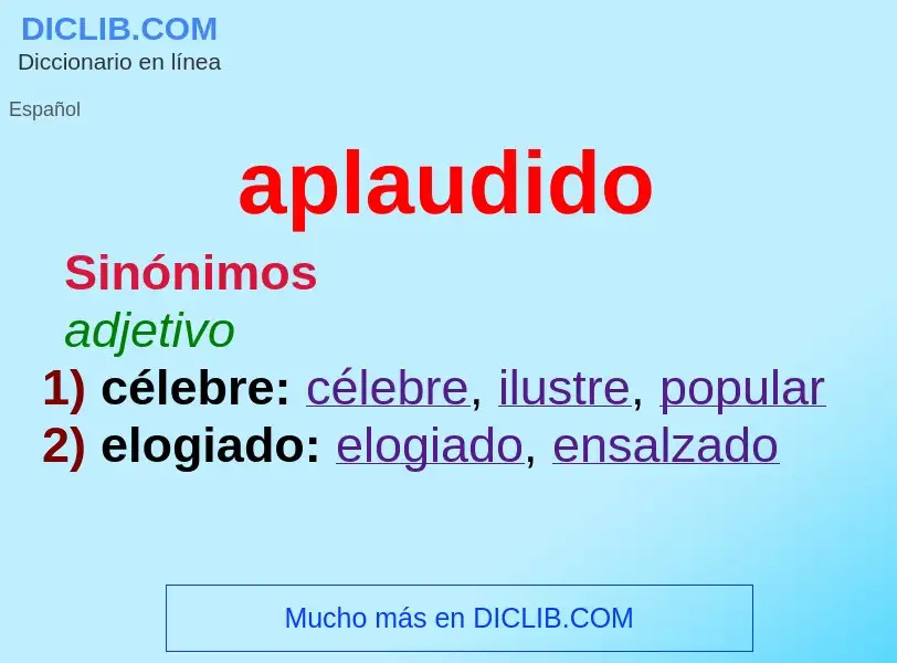 What is aplaudido - definition