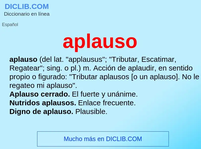 What is aplauso - definition