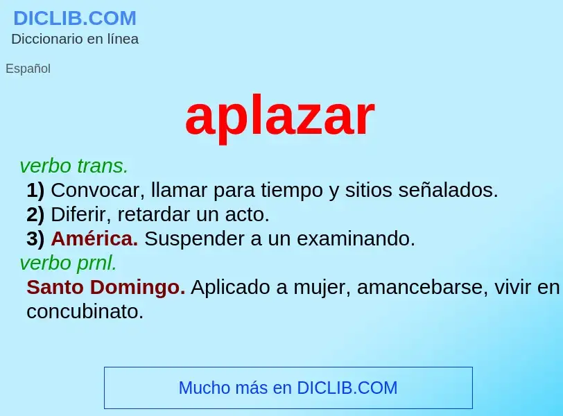 Wat is aplazar - definition