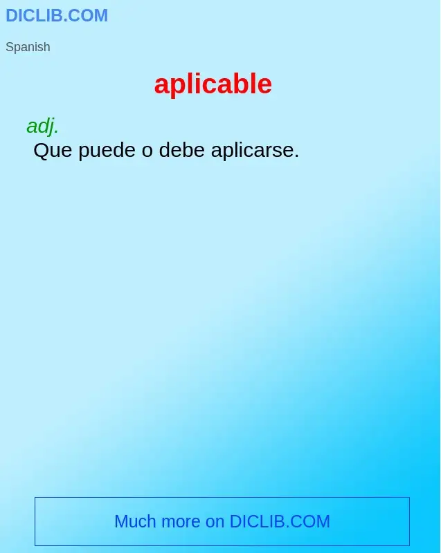 Wat is aplicable - definition