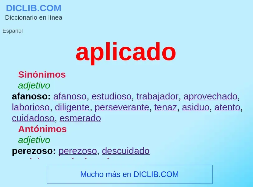 Wat is aplicado - definition