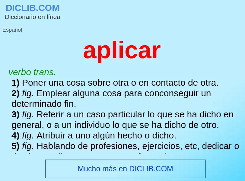 Wat is aplicar - definition