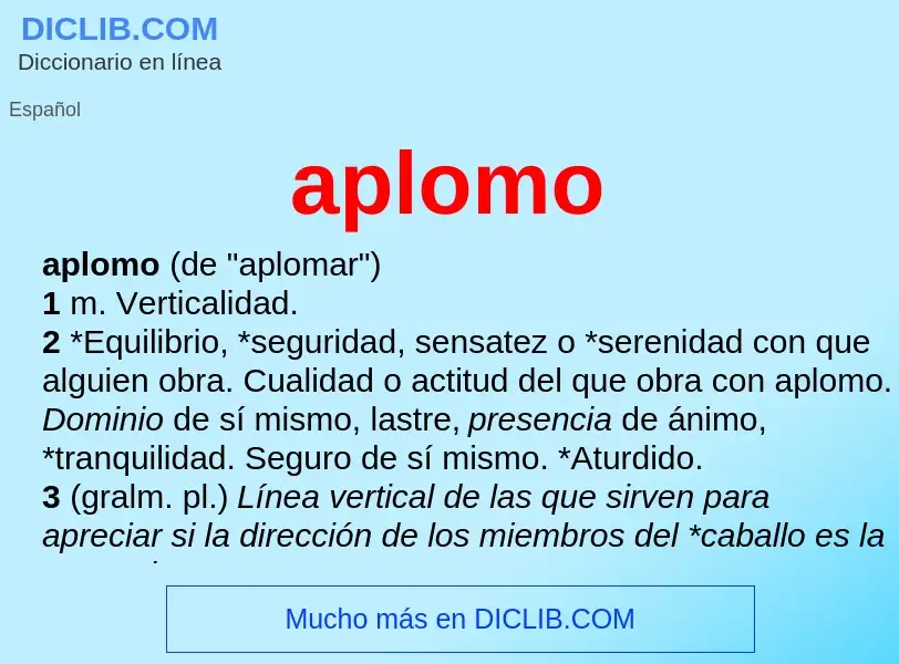 Wat is aplomo - definition