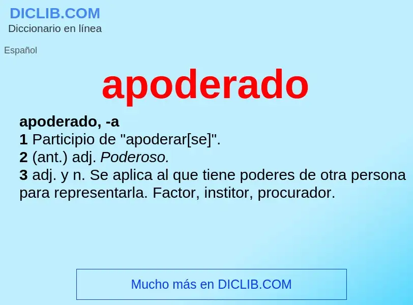 Wat is apoderado - definition