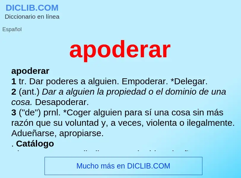 Wat is apoderar - definition