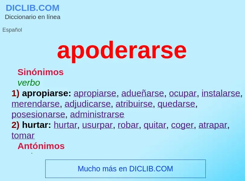 Wat is apoderarse - definition