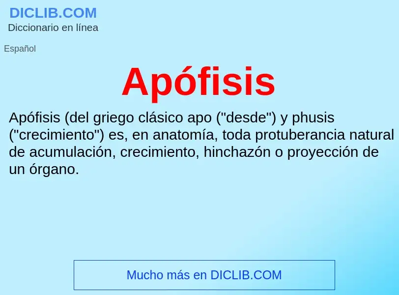 What is Apófisis - definition