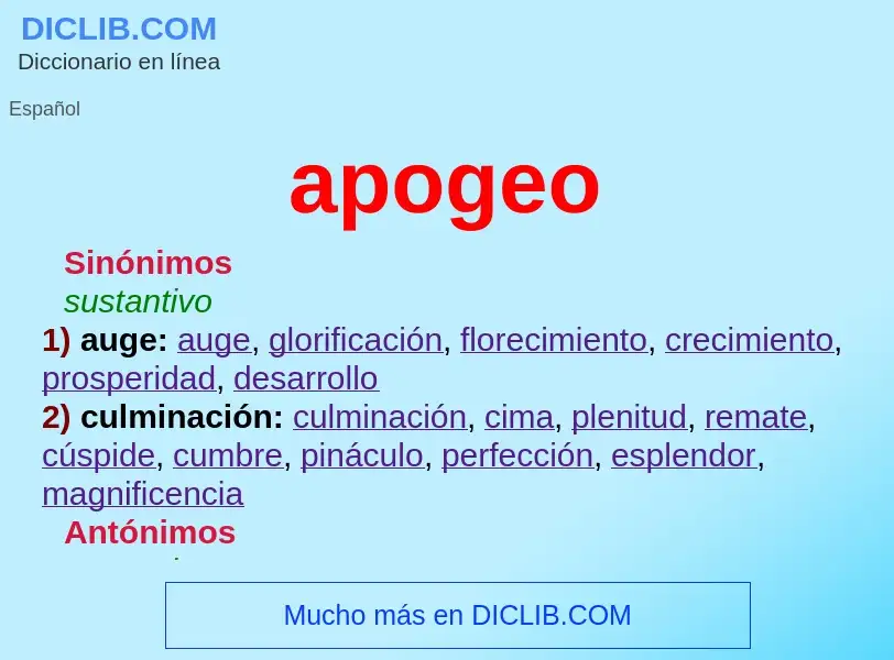 Wat is apogeo - definition