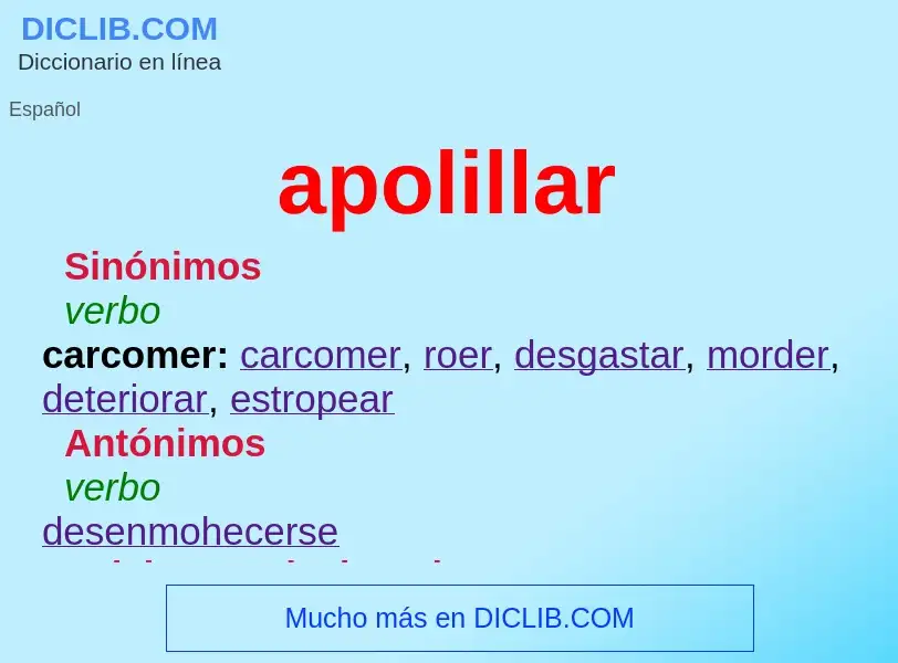 What is apolillar - definition