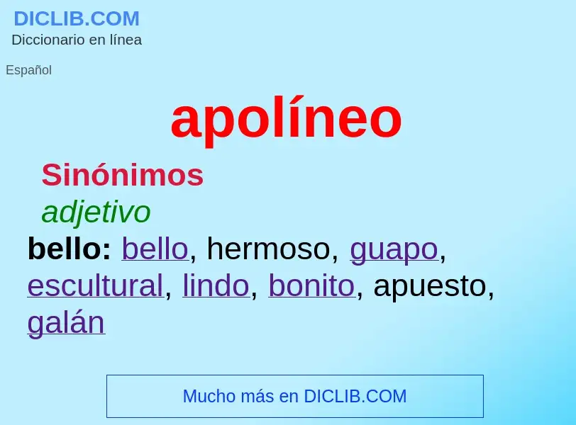 ¿Qué es apolíneo? - significado y definición