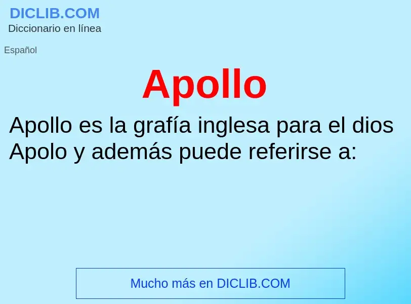 ¿Qué es Apollo? - significado y definición