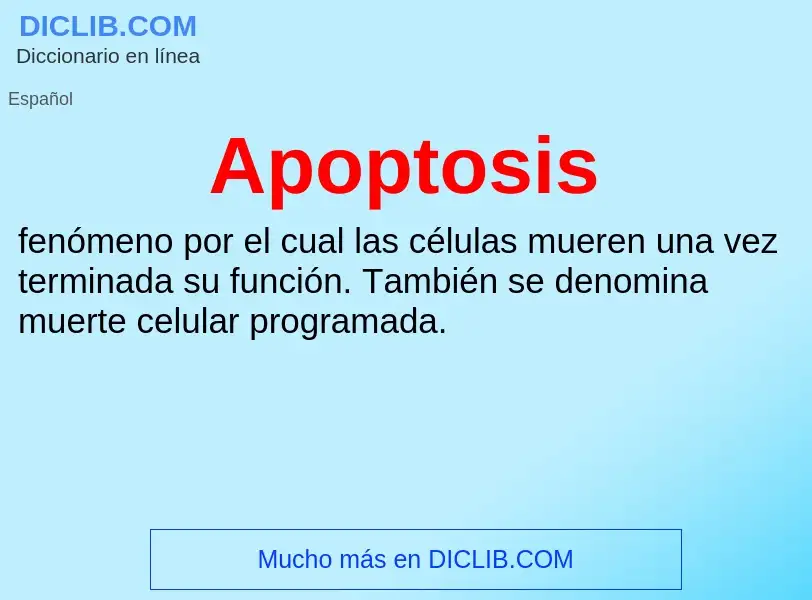 ¿Qué es Apoptosis? - significado y definición