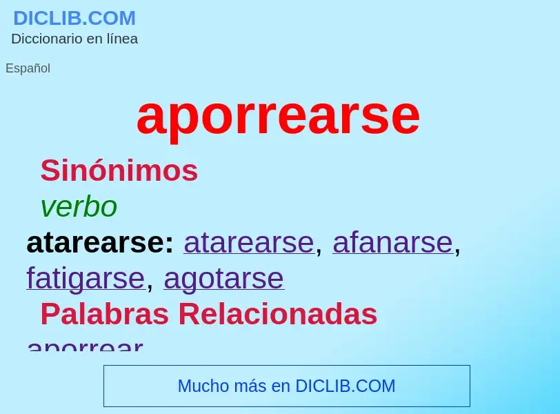 What is aporrearse - definition