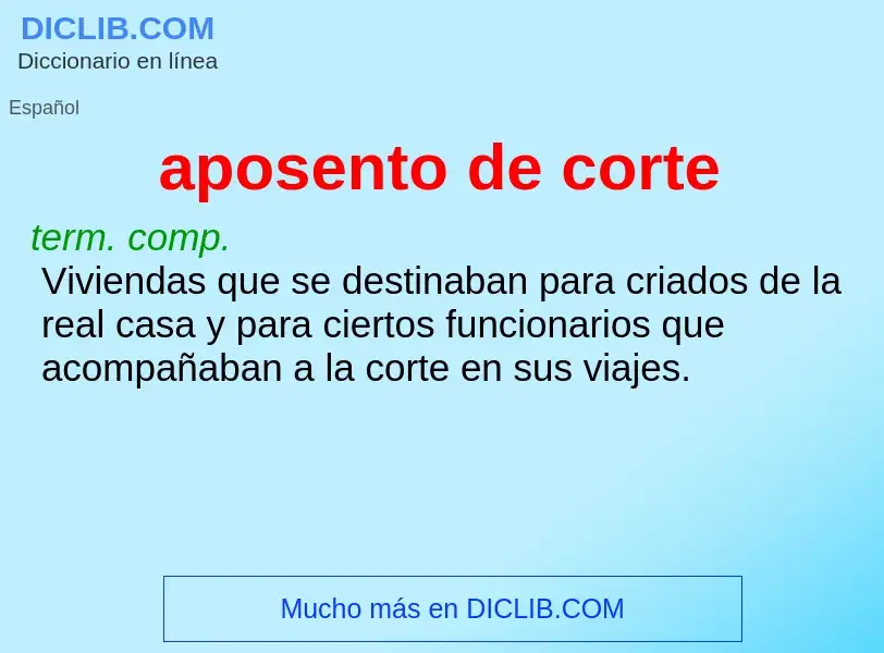 Wat is aposento de corte - definition