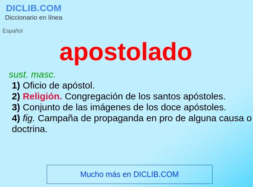 What is apostolado - meaning and definition