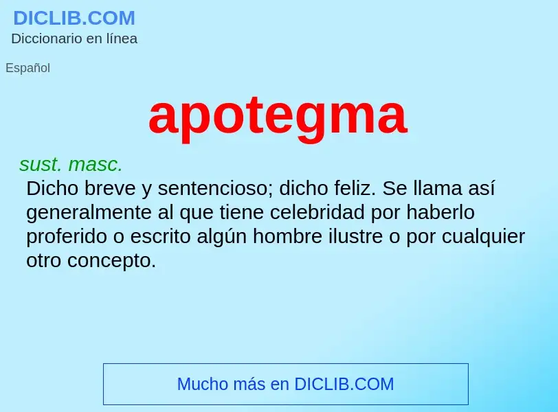 What is apotegma - definition