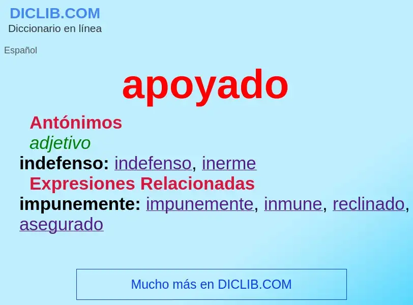 Wat is apoyado - definition