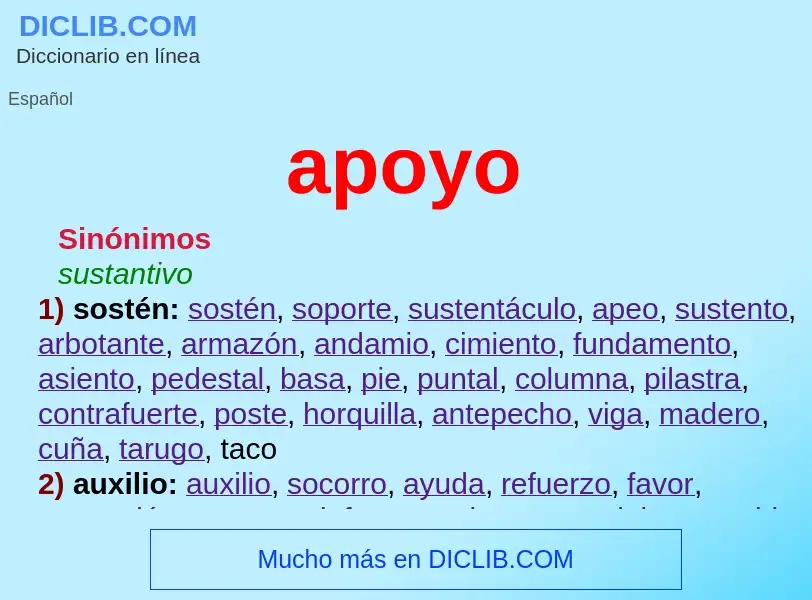 What is apoyo - definition