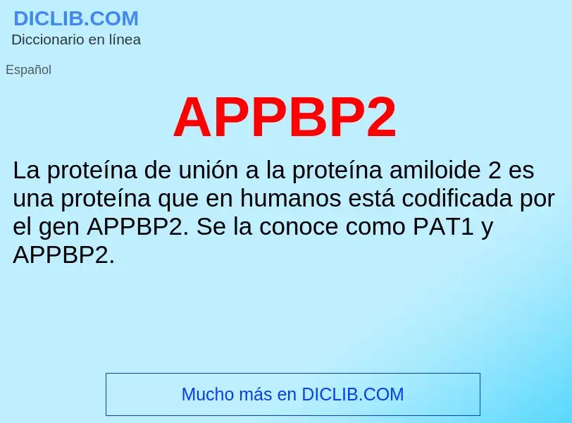 ¿Qué es APPBP2? - significado y definición