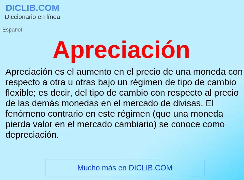 Wat is Apreciación - definition