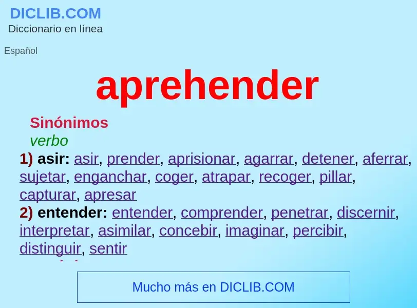 What is aprehender - definition