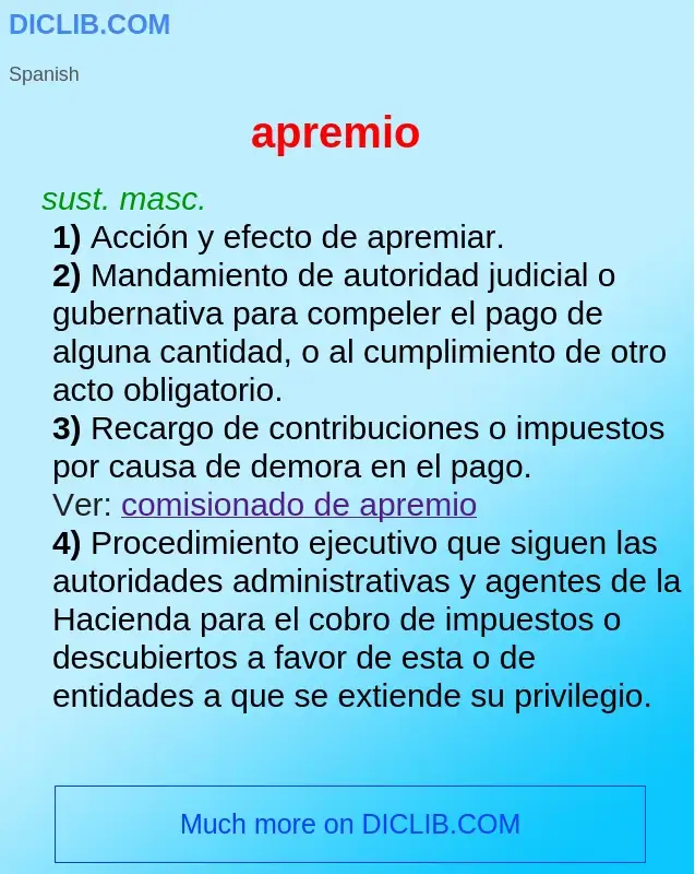 Wat is apremio - definition