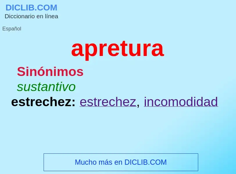 O que é apretura - definição, significado, conceito