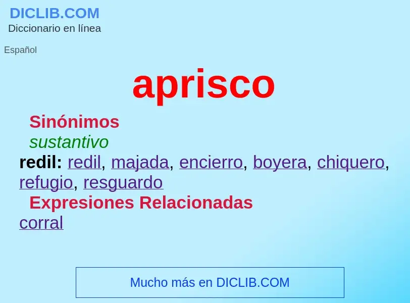 Wat is aprisco - definition