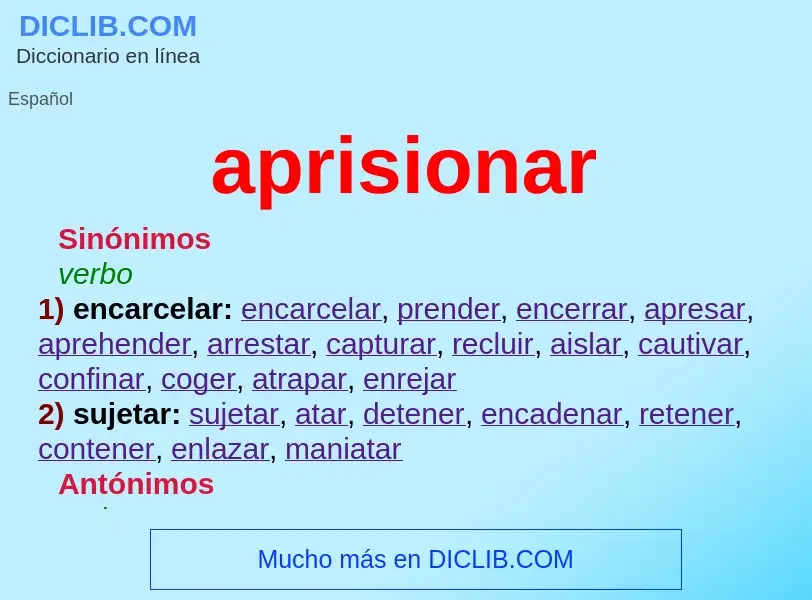 What is aprisionar - definition