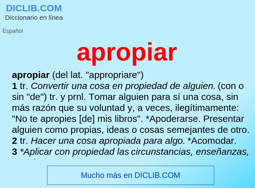 Wat is apropiar - definition