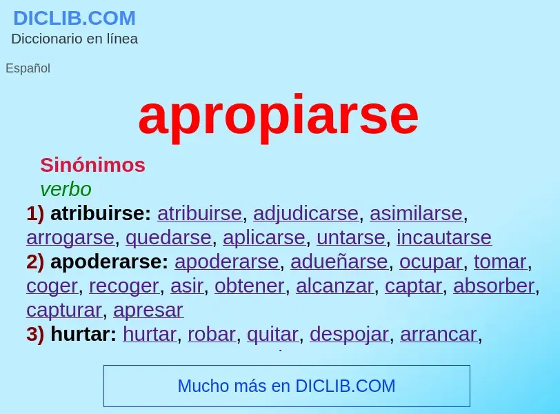 Wat is apropiarse - definition