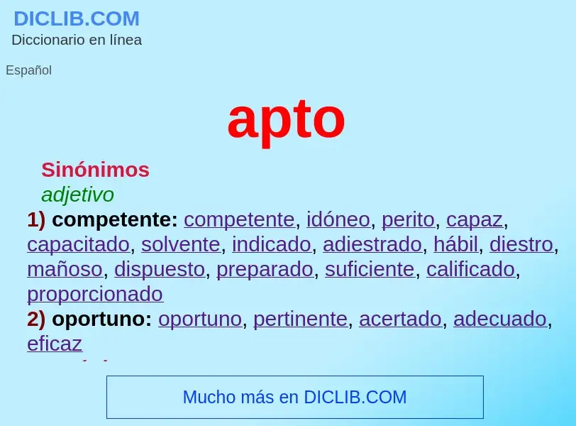 Wat is apto - definition