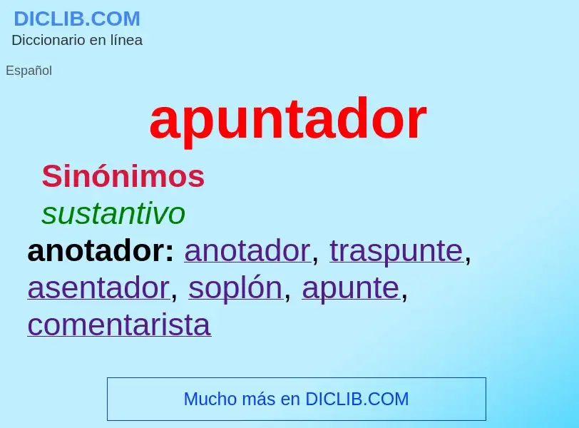 Was ist apuntador - Definition