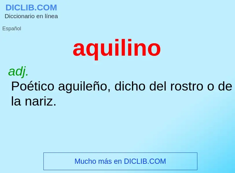 What is aquilino - meaning and definition