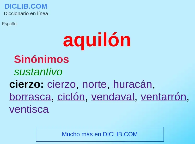 What is aquilón - meaning and definition