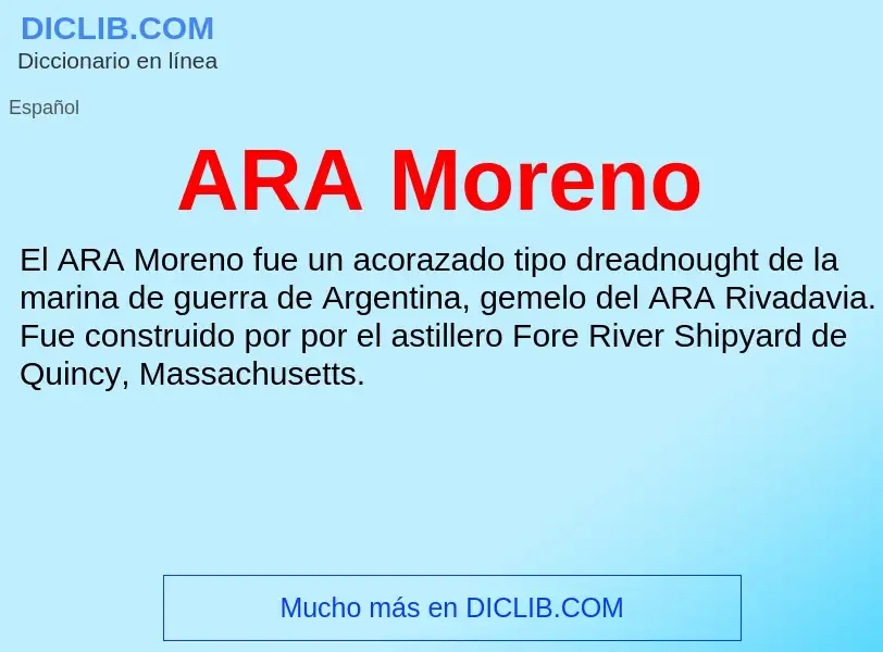 ¿Qué es ARA Moreno? - significado y definición