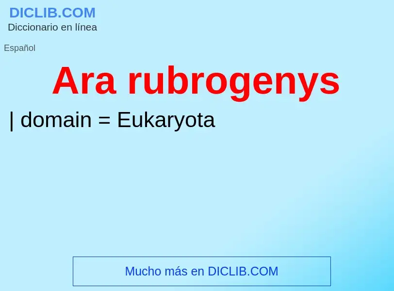 Что такое Ara rubrogenys - определение