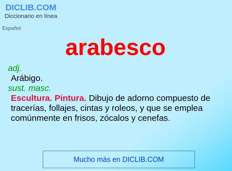 Was ist arabesco - Definition