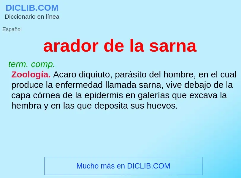 ¿Qué es arador de la sarna? - significado y definición