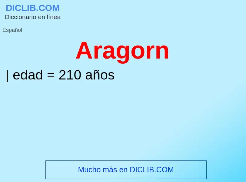 ¿Qué es Aragorn? - significado y definición