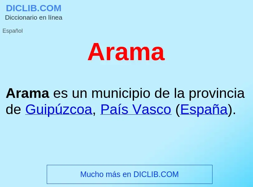 ¿Qué es Arama ? - significado y definición