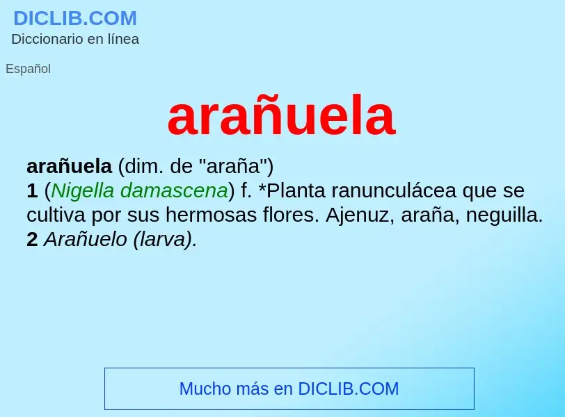 What is arañuela - meaning and definition