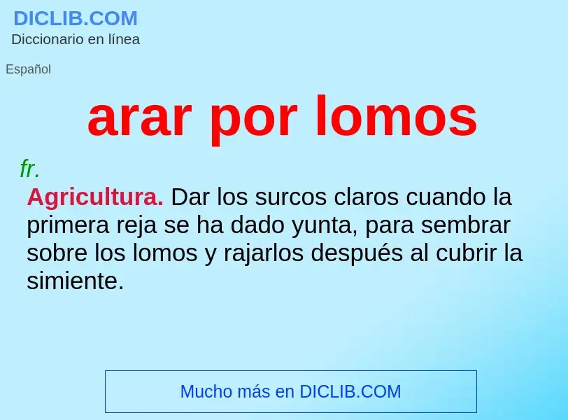 What is arar por lomos - definition