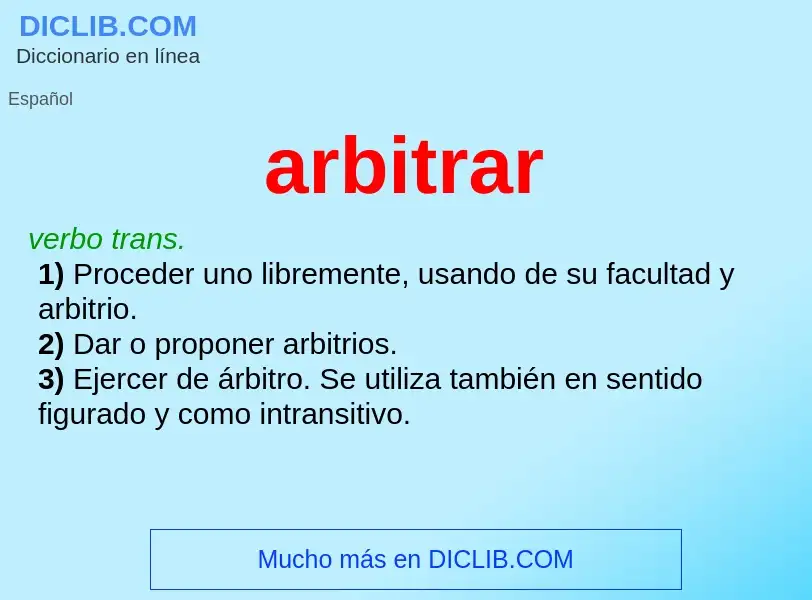 What is arbitrar - definition