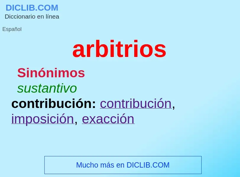 What is arbitrios - definition