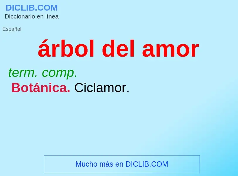 What is árbol del amor - meaning and definition