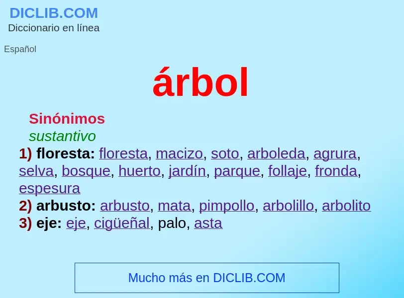 Was ist árbol - Definition