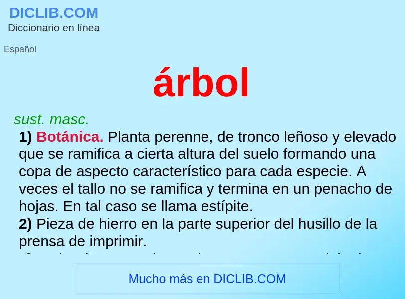 What is árbol - definition